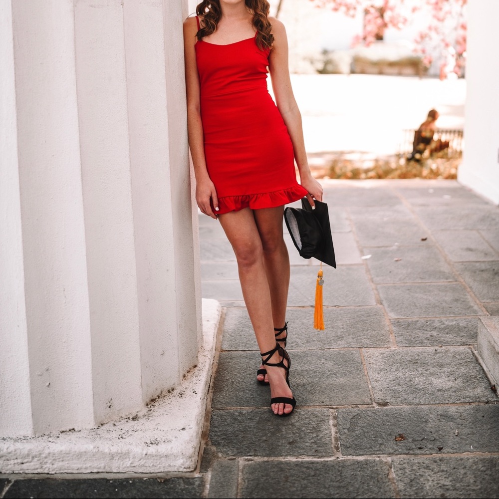 Lulus Red mini dress/graduation dress